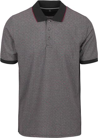 CASAMODA polo med print i grå, flerfarvet