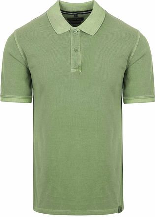 CASAMODA Polo Piqué Garment Dye Grün