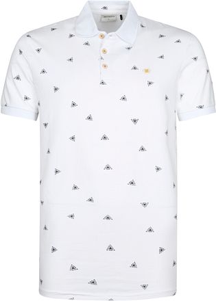 No Excess Polo Shirt Druck Weiß