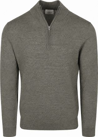 Profuomo Half Zip Pullover Merino Wool Green