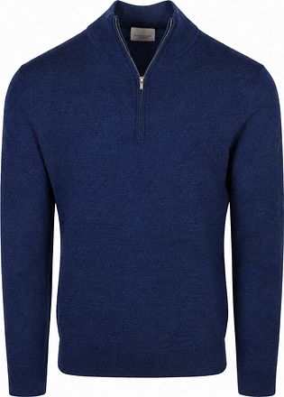 Profuomo Half Zip Pullover Merinowol Royal Blue