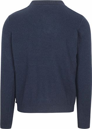 Suitable Tröja Riva Struktur Melange Navy