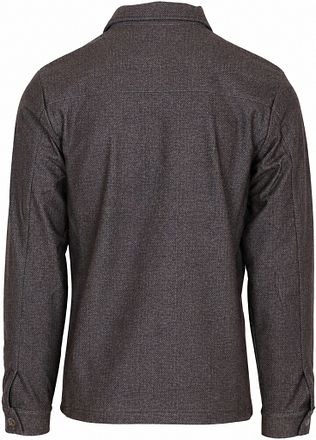 R2 Overshirt Button Herringbone Brown