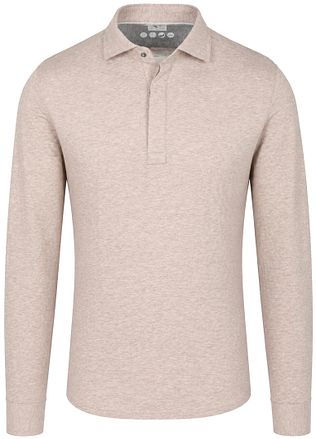 R2 Polo Camicia Single Jersey Melange Beige