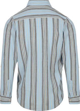 Scotch and Soda Skjorta Crinkled Stripe Ljusblå