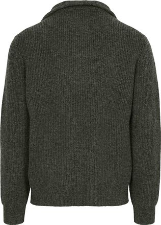 Steppin' Out Half Zip Pullover Lammwolle Grün