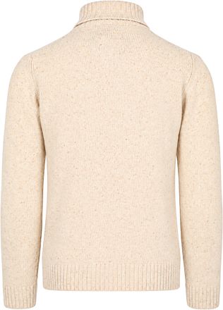 Suitable Høyhalset genser Tweed Ecru