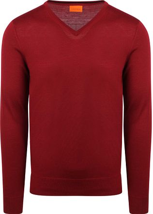 Suitable Merino Genser V-Hals Bordeaux