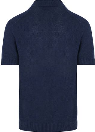 Suitable Poloshirt Riva Bean Leinen Baumwolle Marine