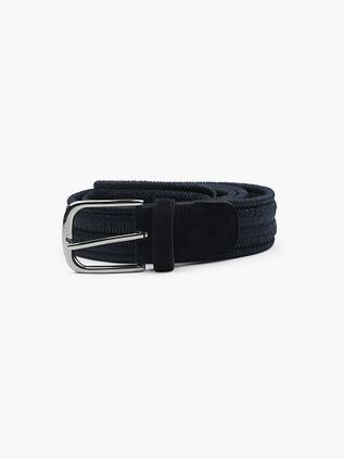 Cintura intrecciata cerata Profuomo Navy