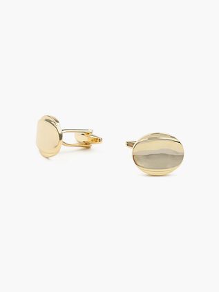 Manchetknapper oval guld