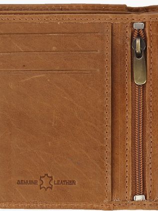 Suitable Portefeuille Nikkei Cuir Marron Clair Anti Skim