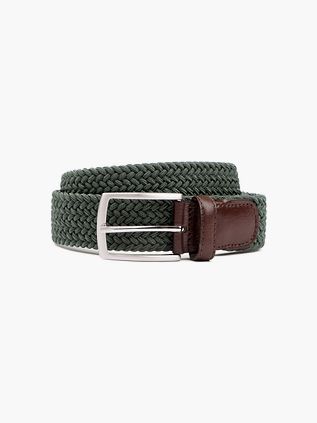 Profuomo Braided Belt Green
