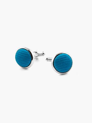 Silk Cufflinks Ocean Blue F32