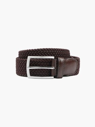 Profuomo Braided Belt Brown