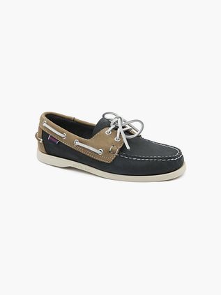 Sebago buty żeglarskie Docksides Portland granatowo-beżowe