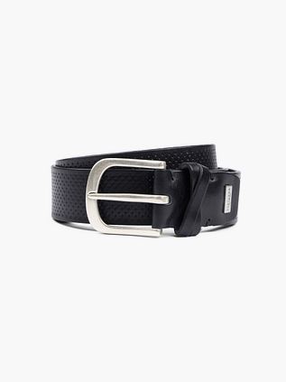 Profuomo Ceinture en Cuir Roma Bleu Foncé