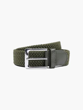 Cinturón tejido verde militar