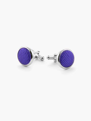 Gemelli in seta viola intenso F55