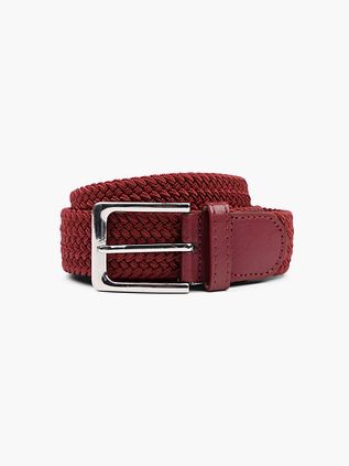 Suitable Ceinture tissée Bordeaux