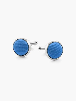 Silk Cufflinks Blue F05