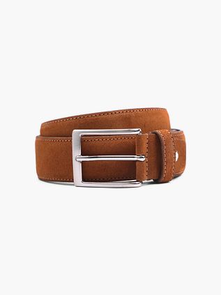 Suitable Belt Suede Leather Cognac