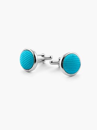 Silk Cufflinks Turquoise F24