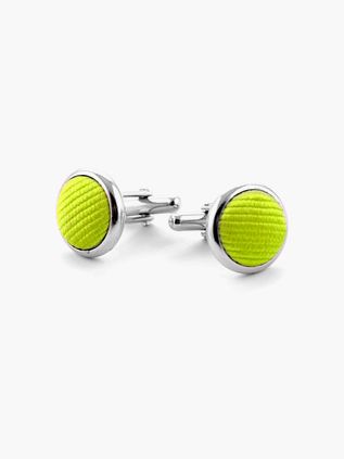 Gemelli in seta verde lime F04