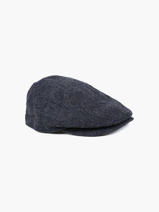 Barbour Barlow Flat Cap Herringbone Navy
