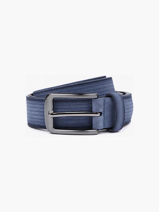 Suitable Belt Texture Suede Jeans Blue