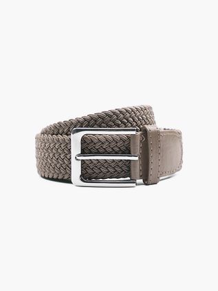 Suitable Pleciony pasek taupe khaki