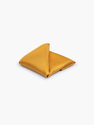 Suitable Silk Pocket Square Gold