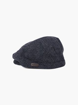 Barbour Barlow Flat Cap Herringbone Navy