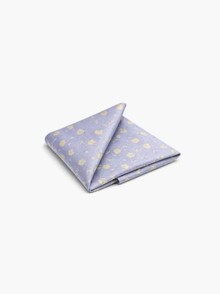 Suitable Zijde Pochet Bloem beige