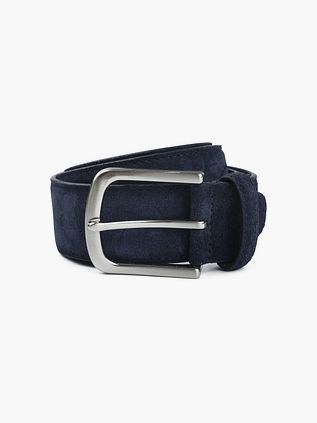 Suitable Bælte i Ruskind Læder Navy
