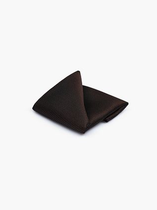 Suitable Silk Pocket Square Brown