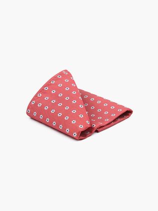 Suitable Zijde Pochet Rood Print Flower