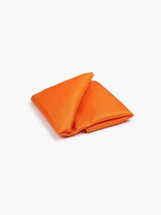 Suitable Silk Pocket Square Orange