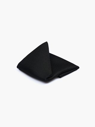 Suitable Silk Pocket Square Black