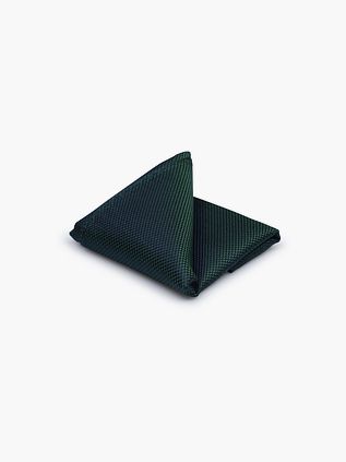 Suitable Silk Pocket Square Dark Green