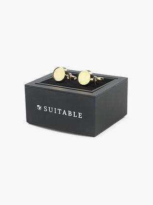 Manchetknap Rund Guld