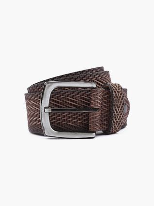 Suitable Ceinture Structure En Cuir Marron