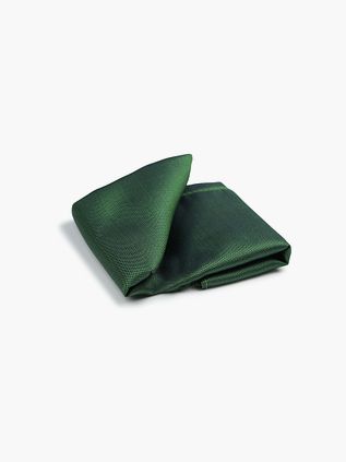 Suitable Silk Pocket Square Green