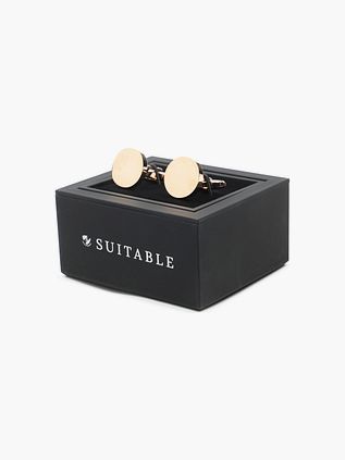 Manchetknappe Rund Rosegold