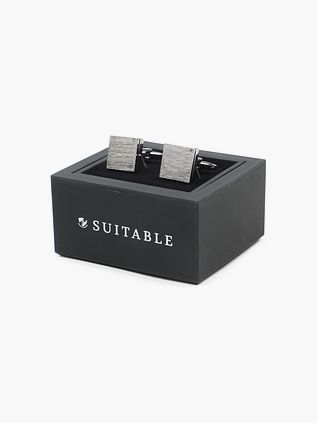 Manchetknap Firekantet Sølv