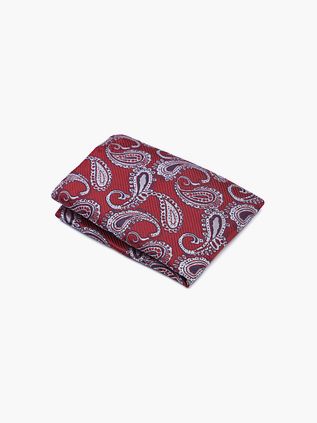 Suitable Pochette de Costume Paisley Rouge