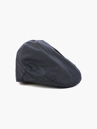 Barbour Wax Flat Cap Navy
