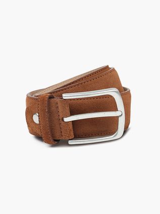 Suitable Riem Suède Leer Cognac