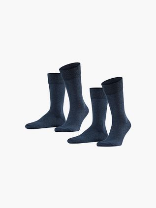 Falke Happy Socks 2 Pair Dark Blue Melange