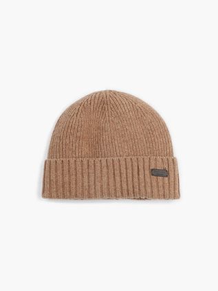 Barbour Beanie Carlton Wolle Camel